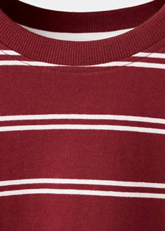 Striped cotton T-shirt — Maroon 3