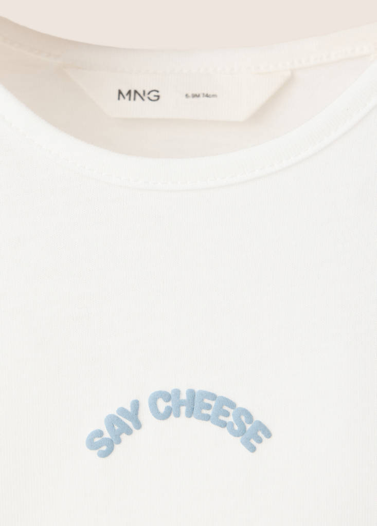 Printed cotton-blend t-shirt — Off White