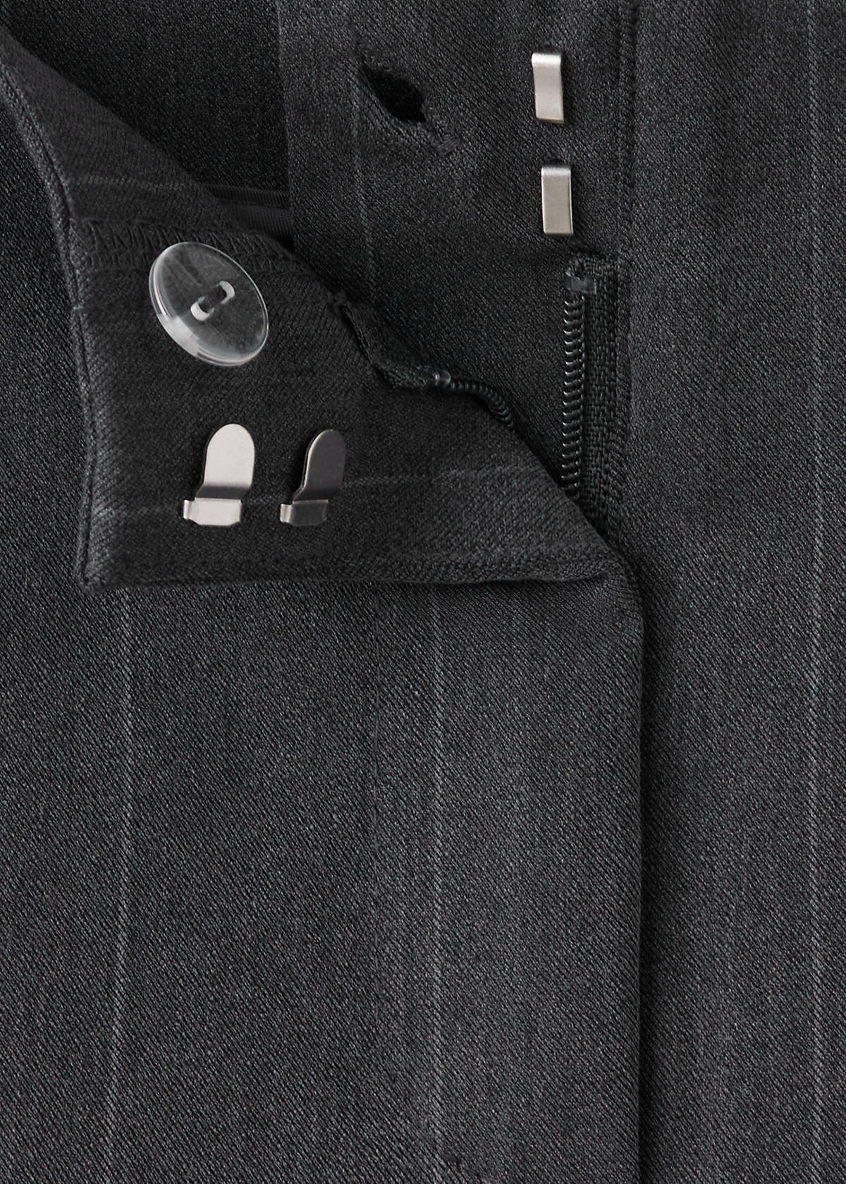 Pinstripe wide leg trousers — Grey