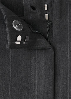 Pinstripe wide leg trousers — Grey 5