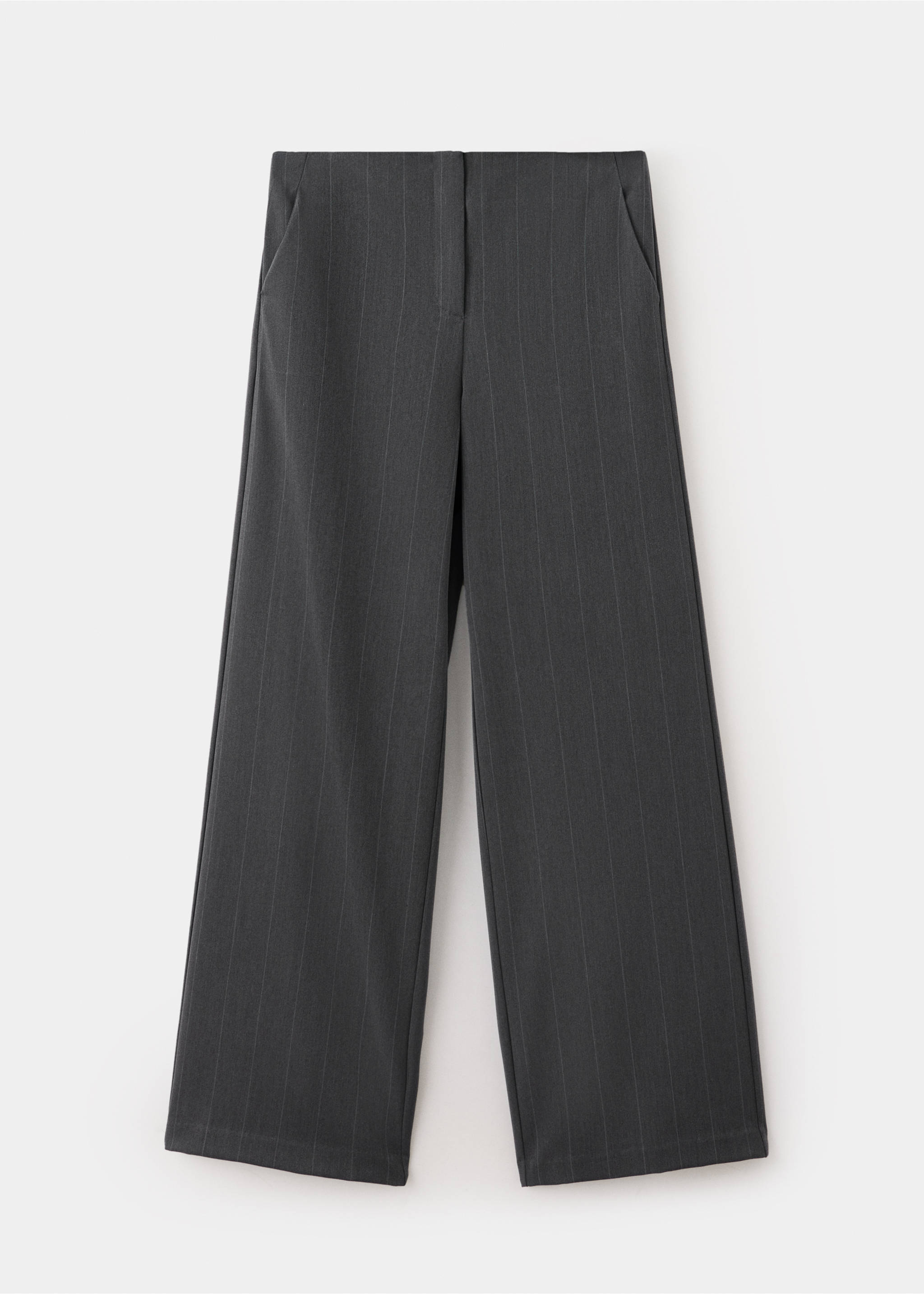 Pinstripe wide leg trousers - Article without model, Grey. Ref: 37016342-00.