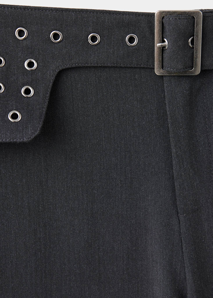 Eyelet trousers with belt - thumbnail 6