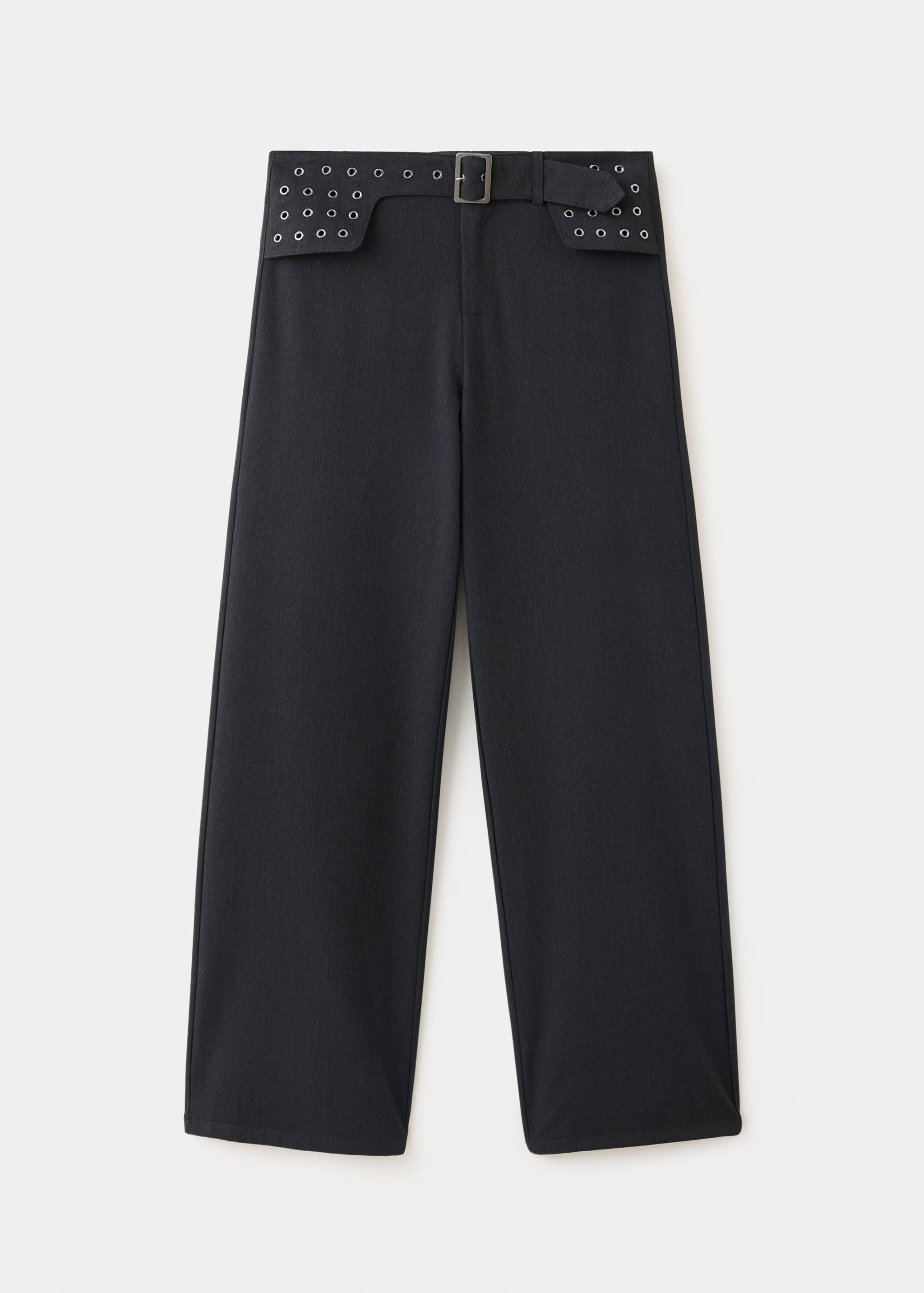 Eyeletted trousers with a belt - Article without model