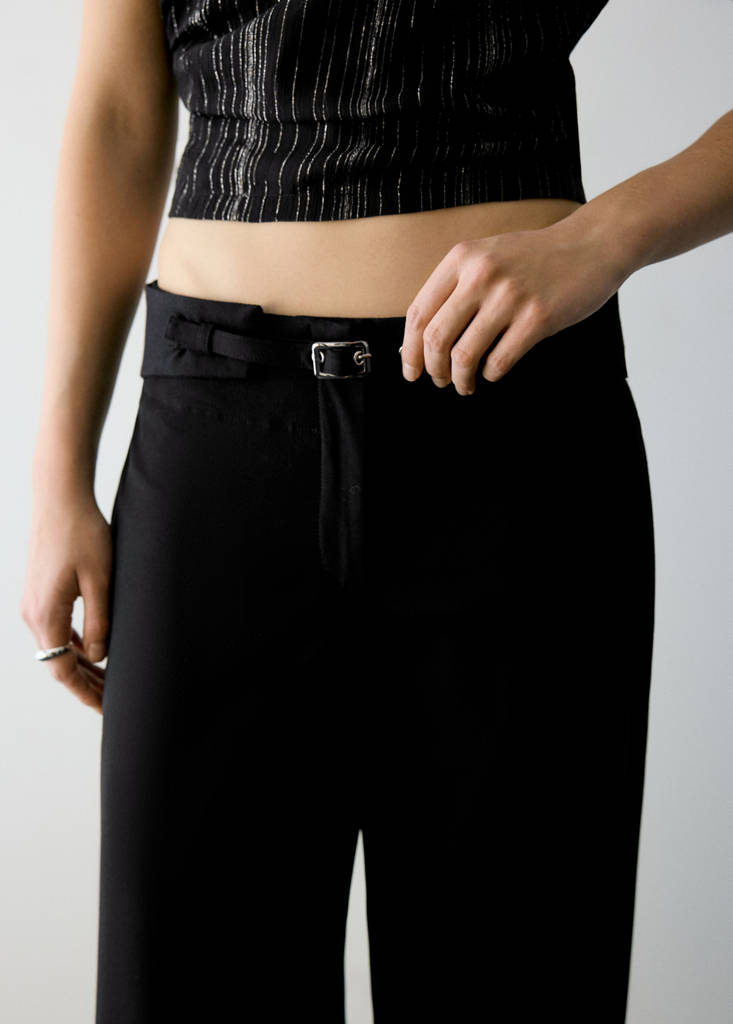 Belt straight-fit trousers - thumbnail 5