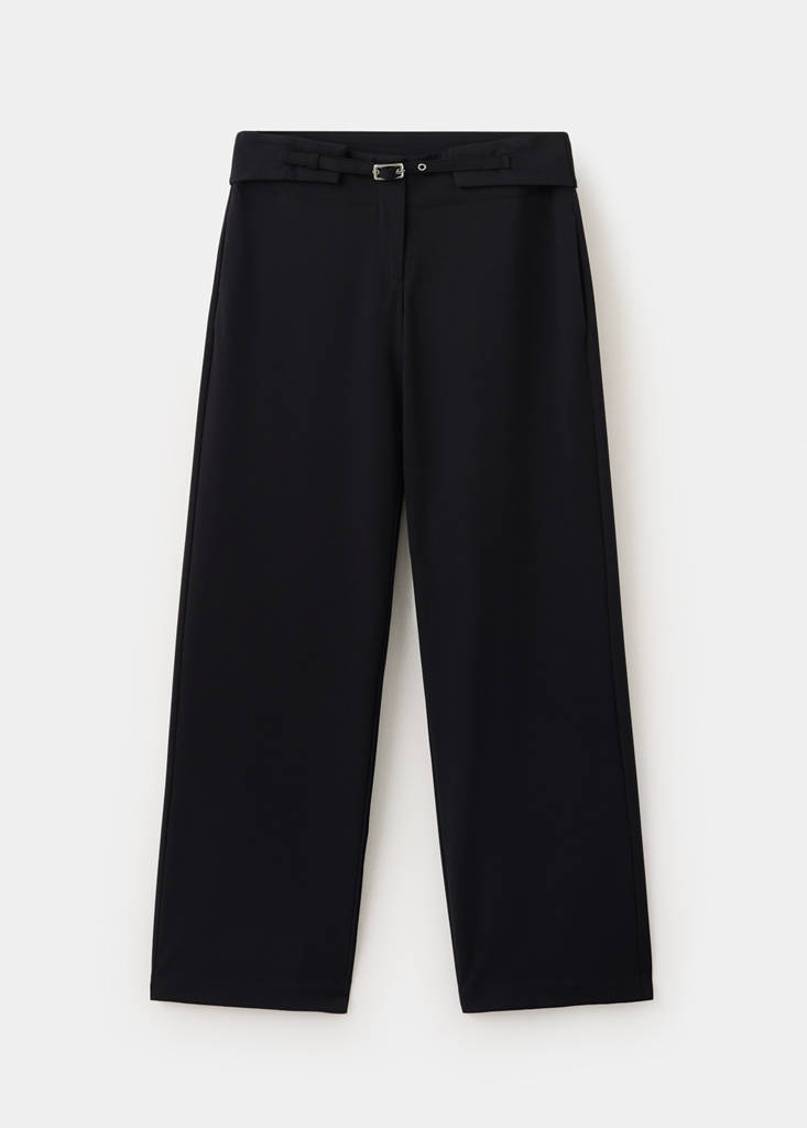Belt straight-fit trousers - thumbnail 4