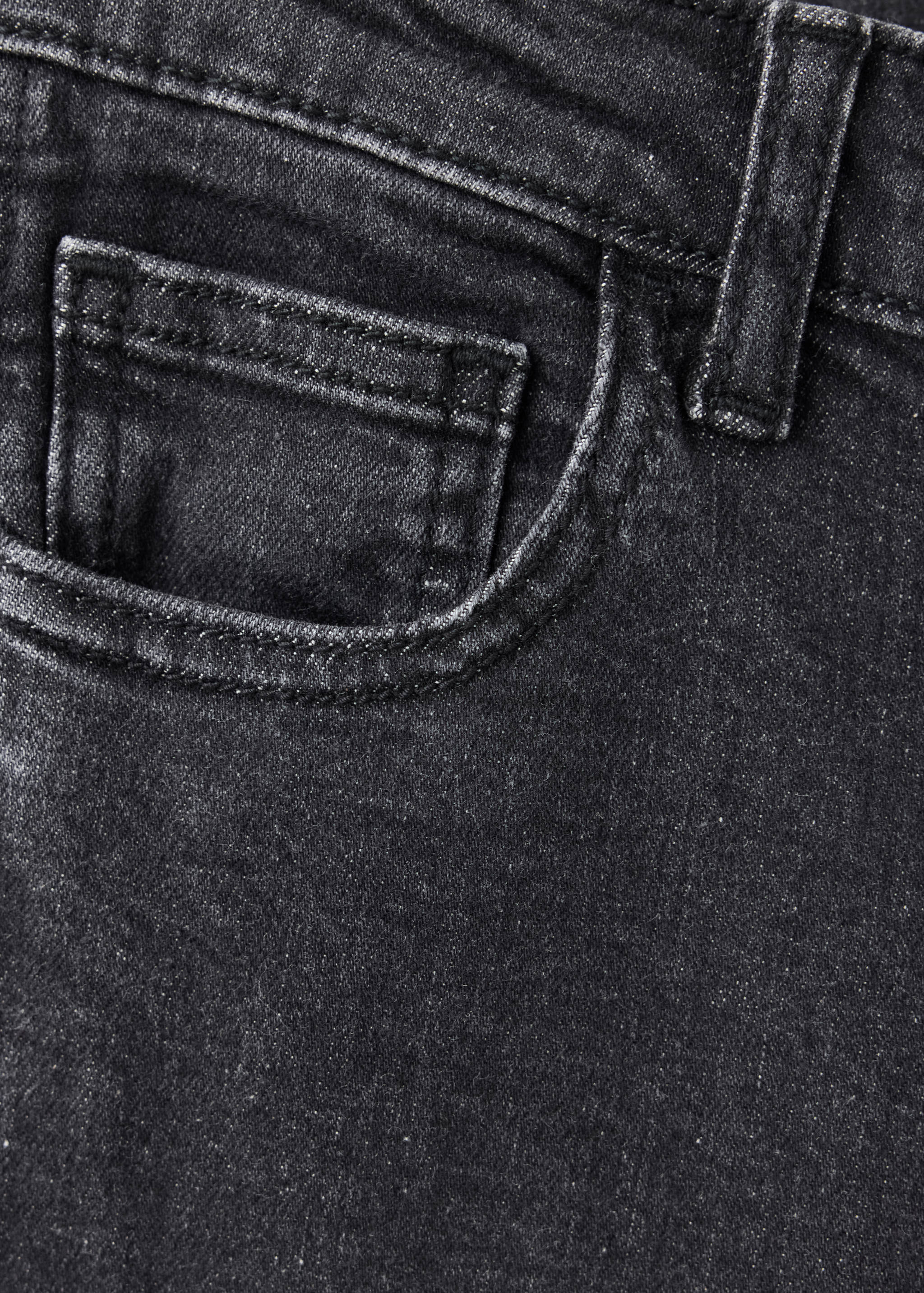 Wide-leg jeans with side eyelet detail - Details of the article 0