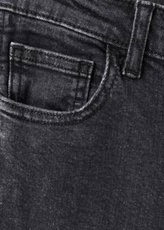 Wide-leg jeans with eyelets — Black denim 6
