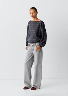 Straight-fit jeans with studs — Denim Grey 2