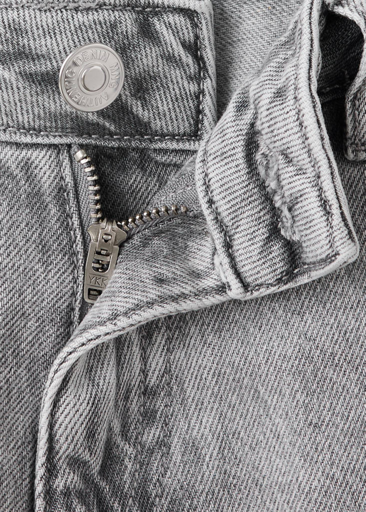 Straight-leg jeans with stud details — Denim Grey