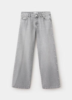 Straight-fit jeans with studs — Denim Grey 4