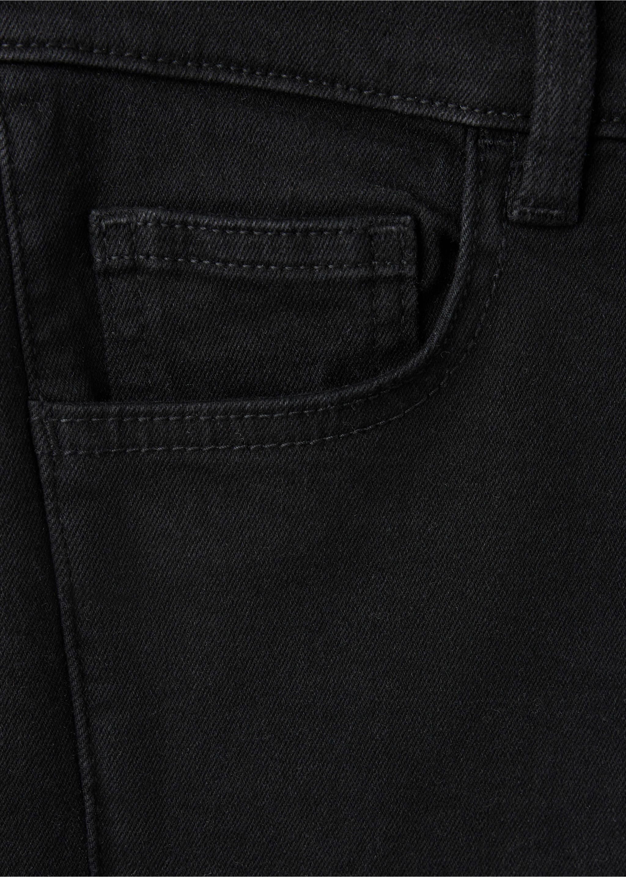 Black wash flare jeans - Details of the article 0, Black denim. Ref: 37016350-00.