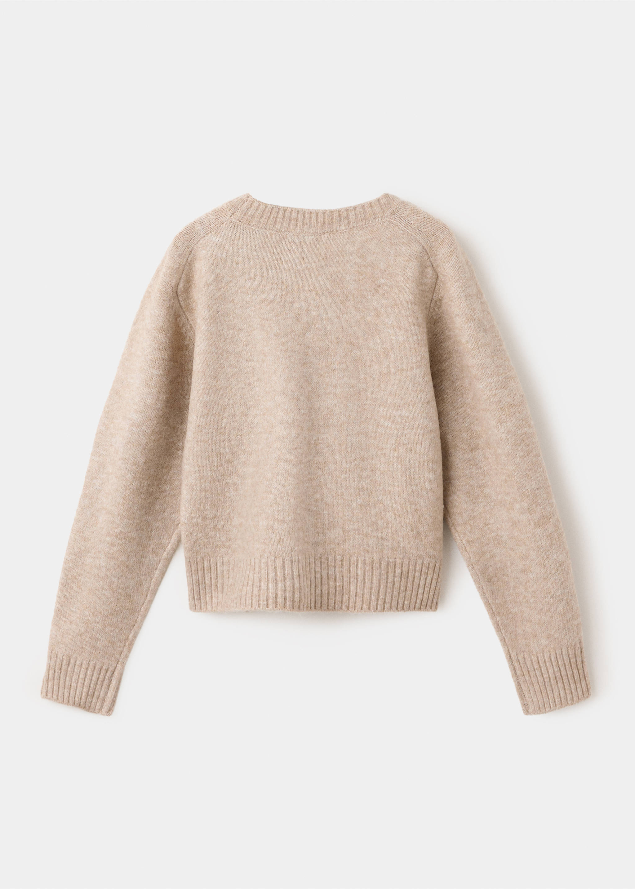 Oversize knit sweater - Reverse of the article, Beige. Ref: 37016352-00.