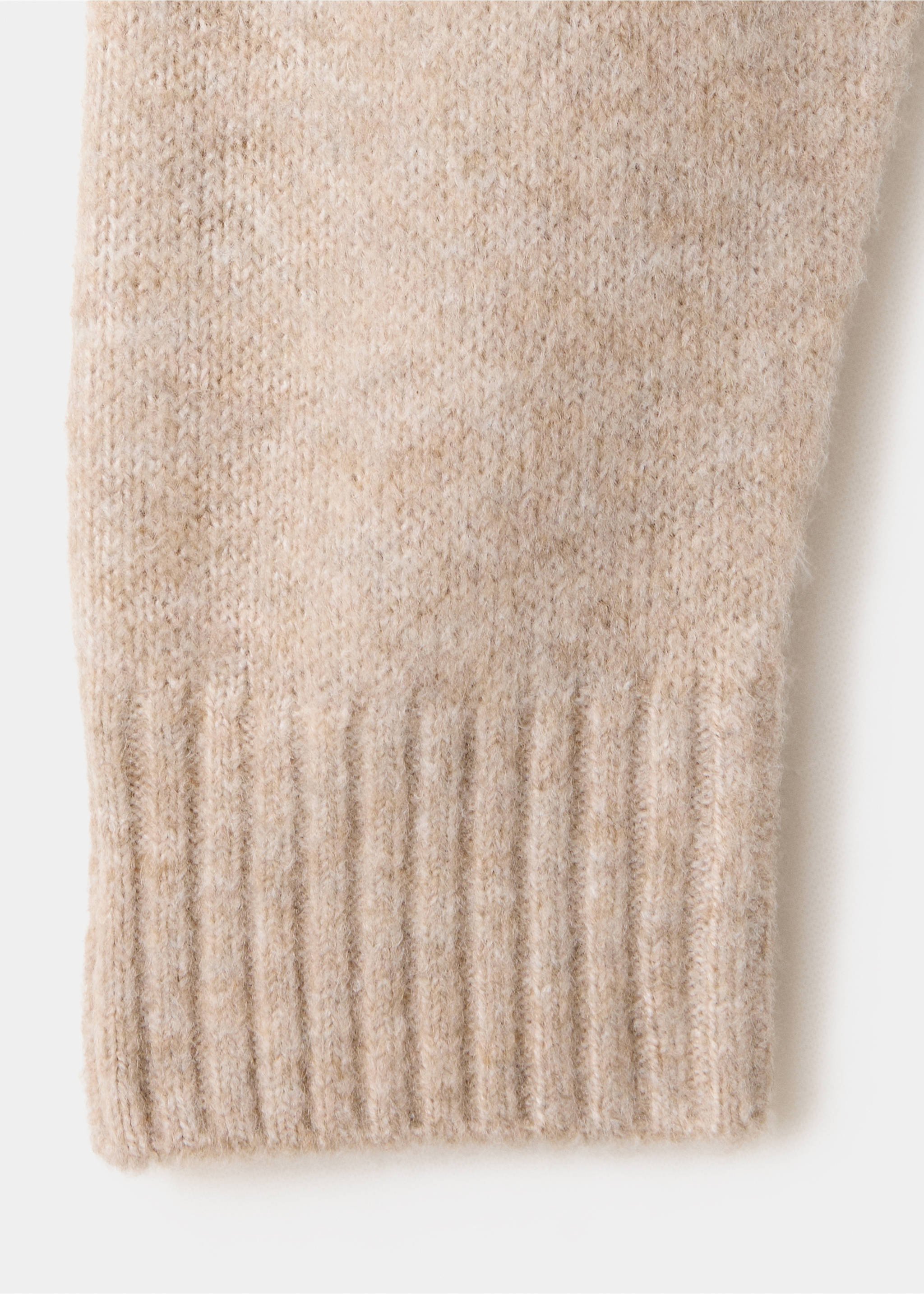 Oversize knit sweater - Details of the article 0, Beige. Ref: 37016352-00.