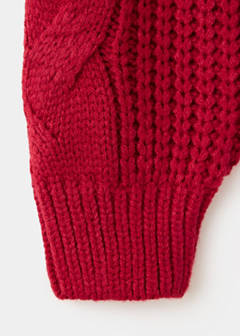 Braided knitted sweater — Red 5
