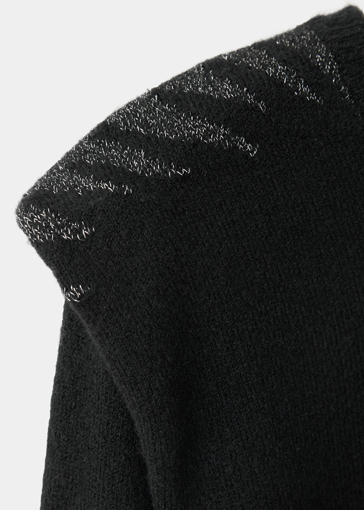Jersey with rhinestone shoulder pads — Black
