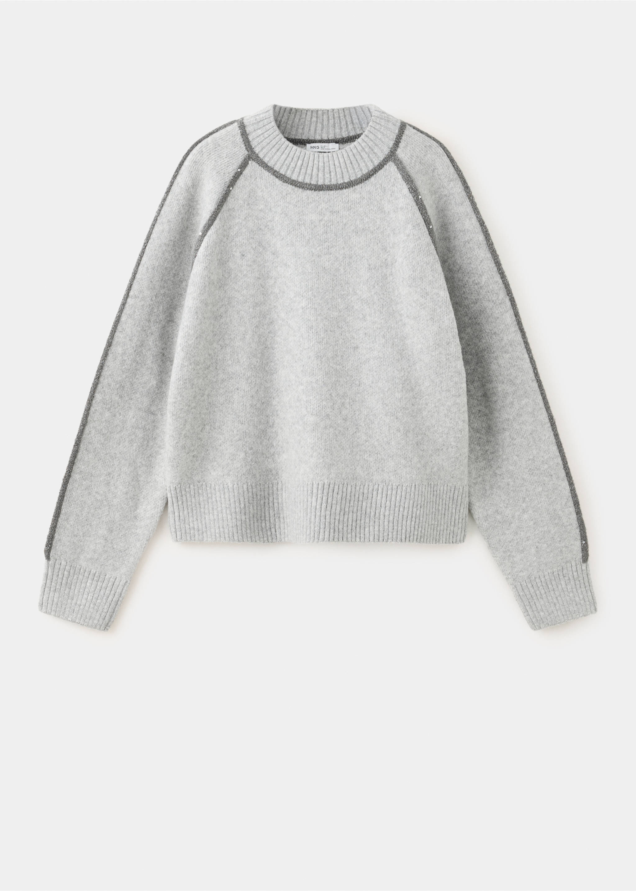 Pull-over détail lurex - Article sans modèle, Gris chiné clair. Ref: 37016355-00.