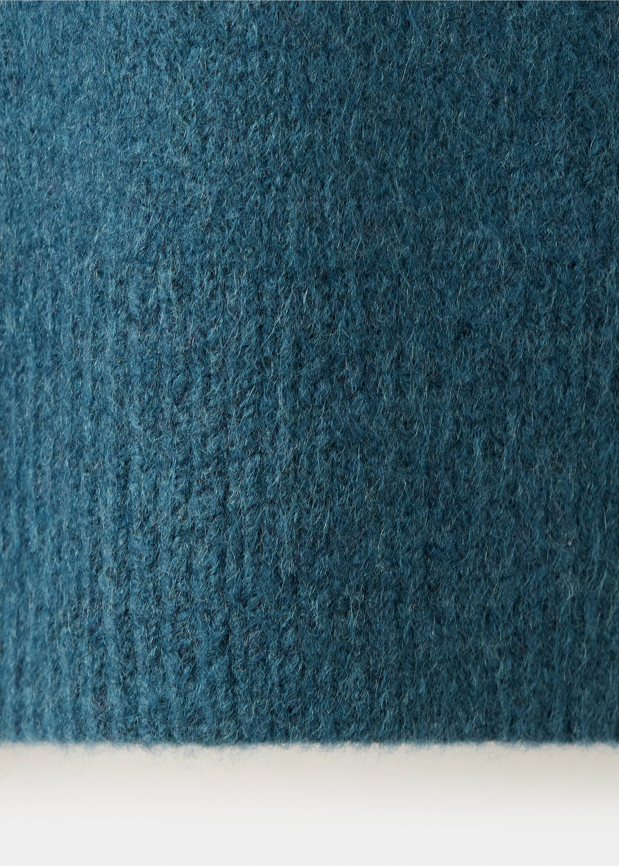 Close-up of the soft, textured blue jersey fabric., Petrol Blue. Ref: 37016357-00.