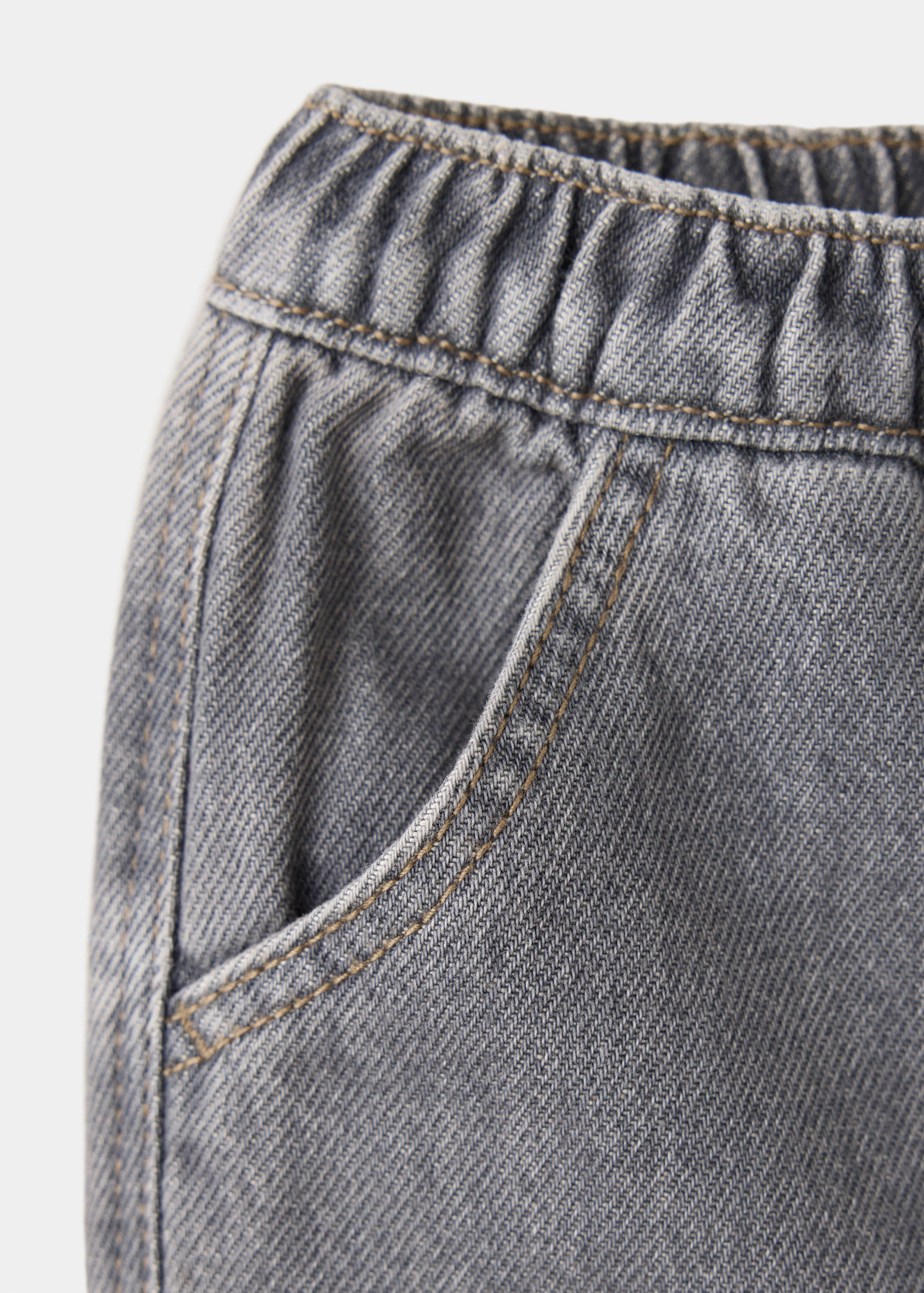 Straight-leg jeans with elasticated waistband - Details of the article 8