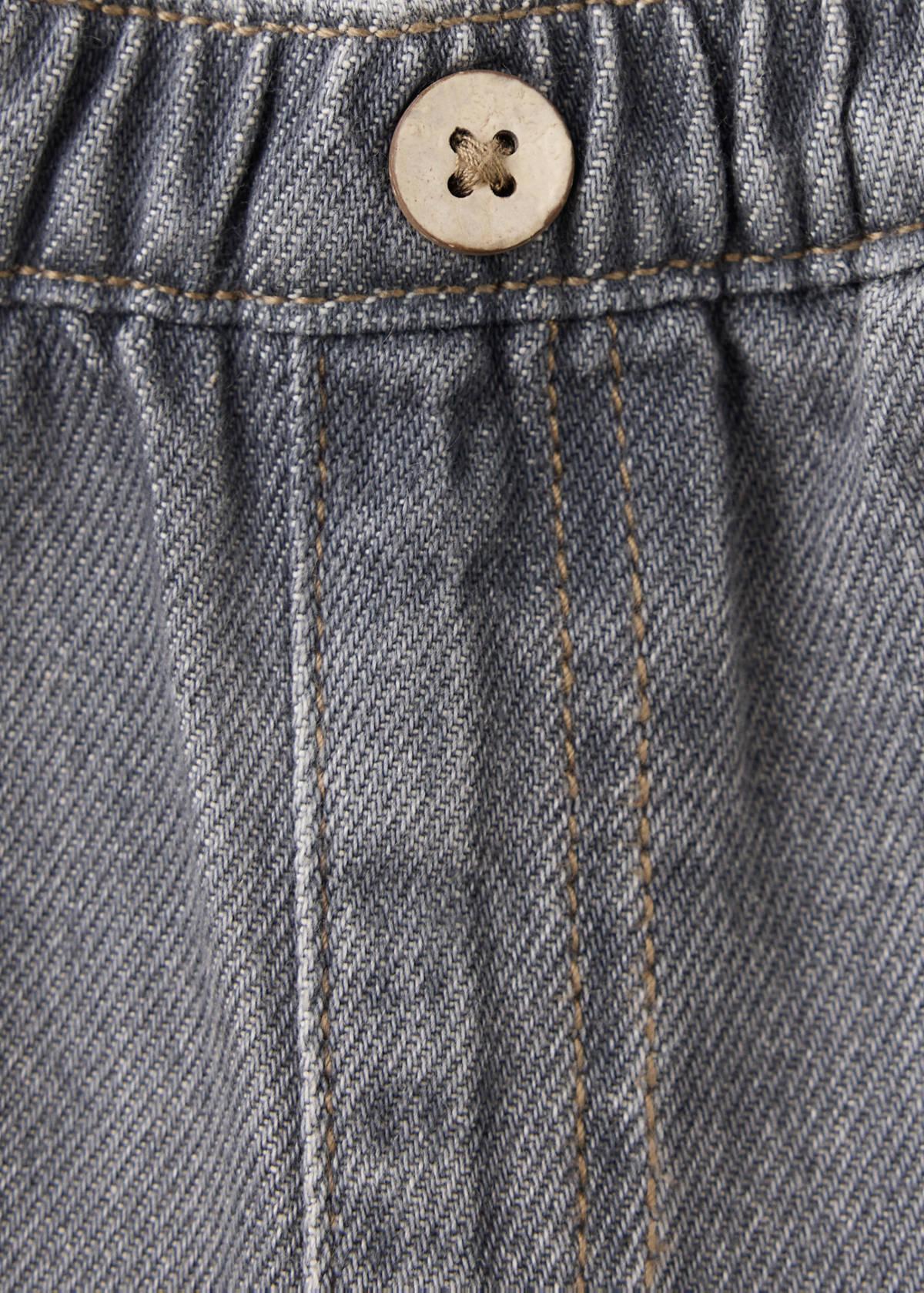 Straight-leg jeans with elasticated waistband — Denim Grey