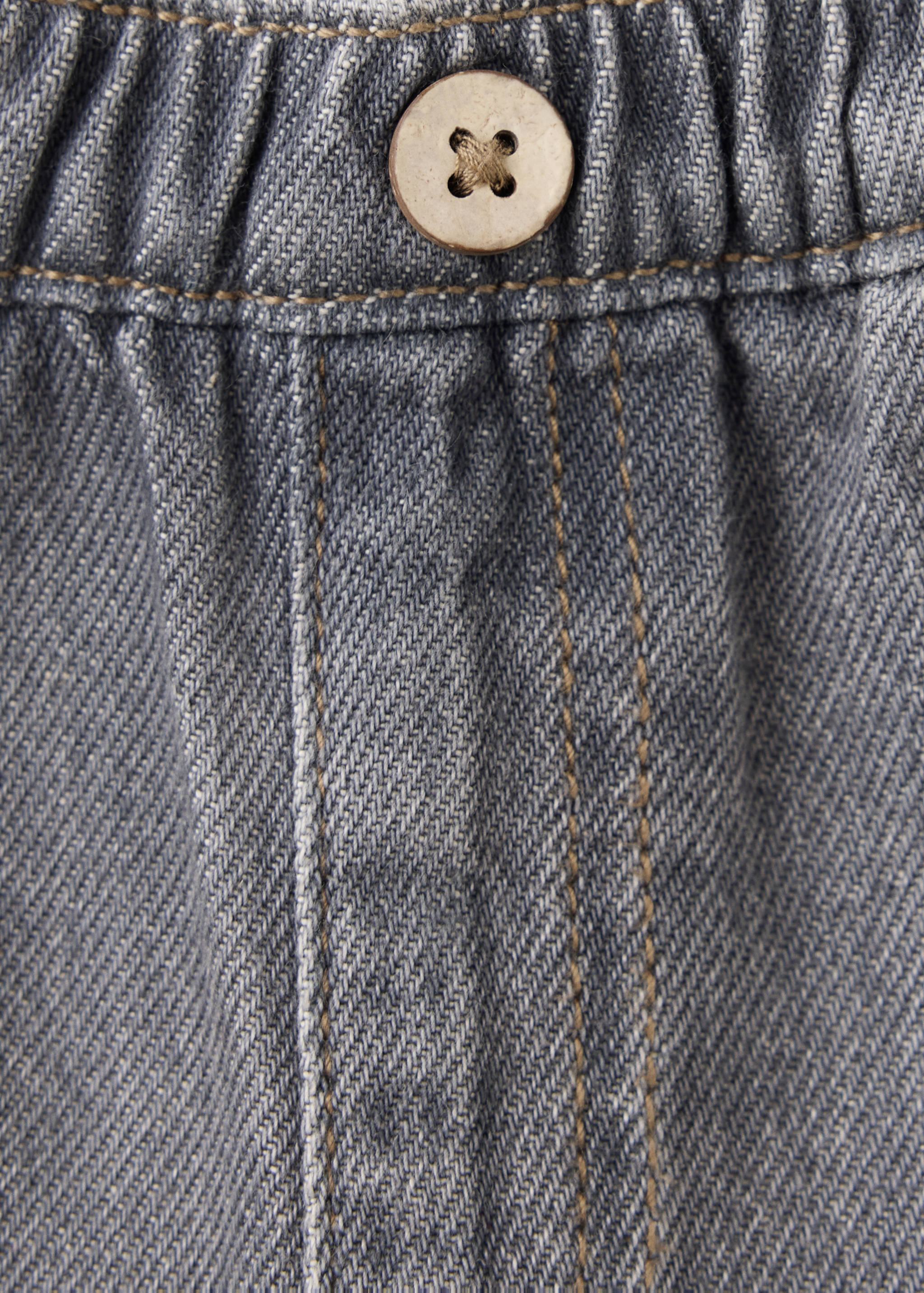 Straight-leg jeans with elasticated waistband - Details of the article 0