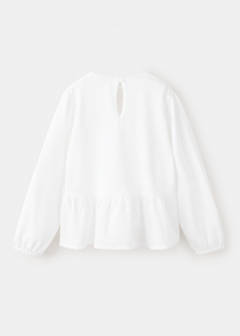 Frill T-shirt with lace trim detail — Off White 6