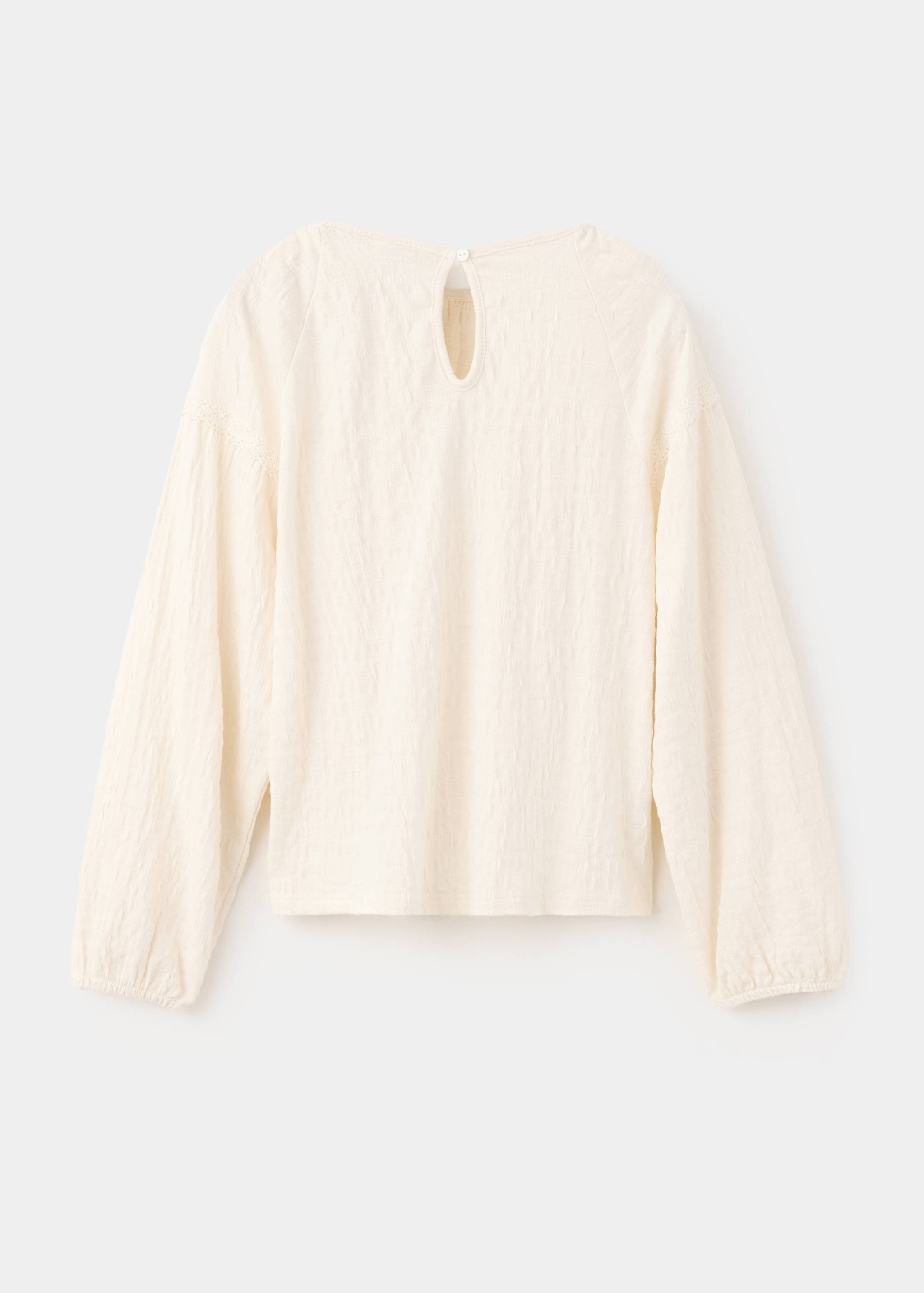 Lace-textured blouse - Reverse of the article