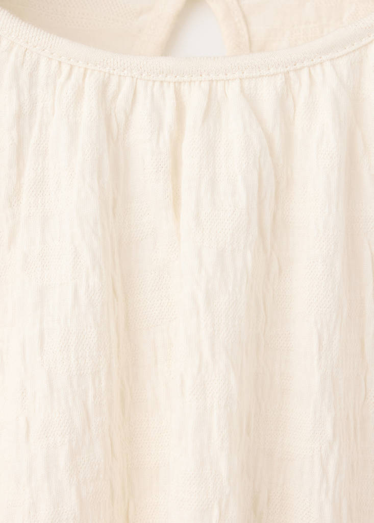 Lace-textured blouse — Ecru