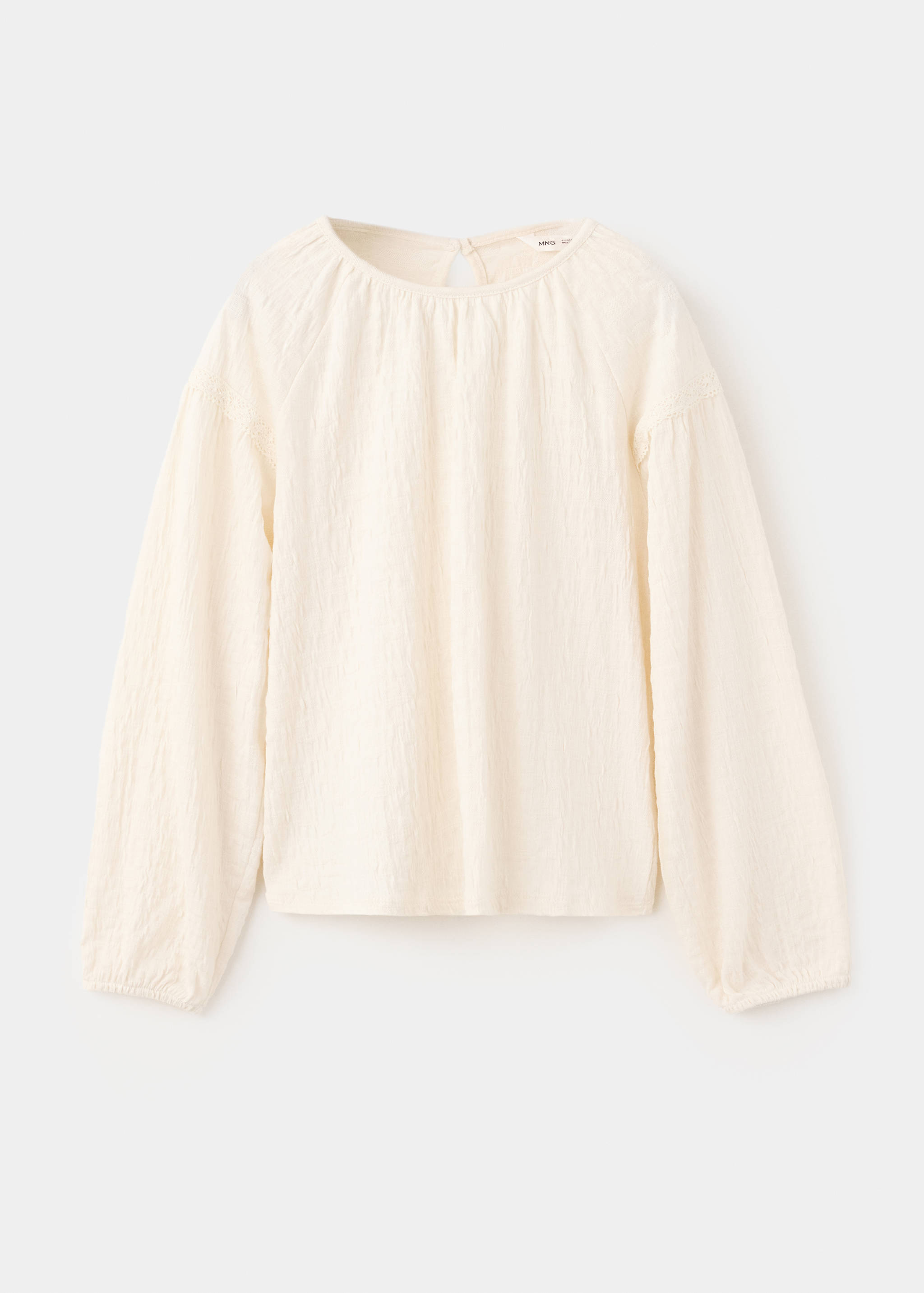 Lace-textured blouse - Article without model