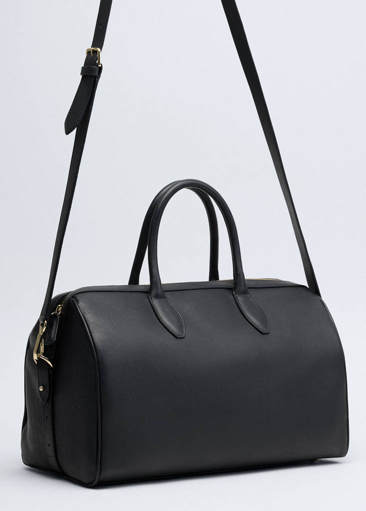Leather bag with twin handles - thumbnail 2