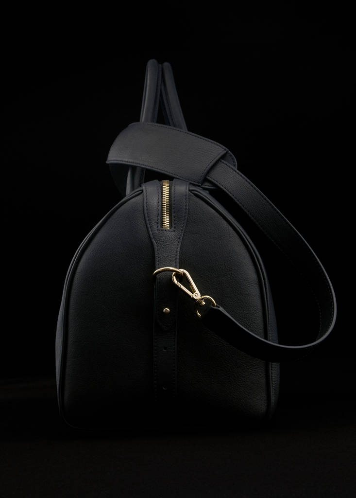 Leather bag with twin handles - thumbnail 7