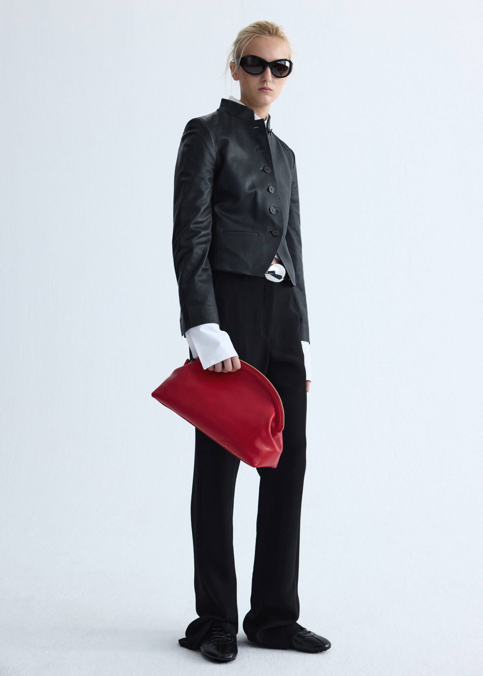 Leather clutch bag - General plane