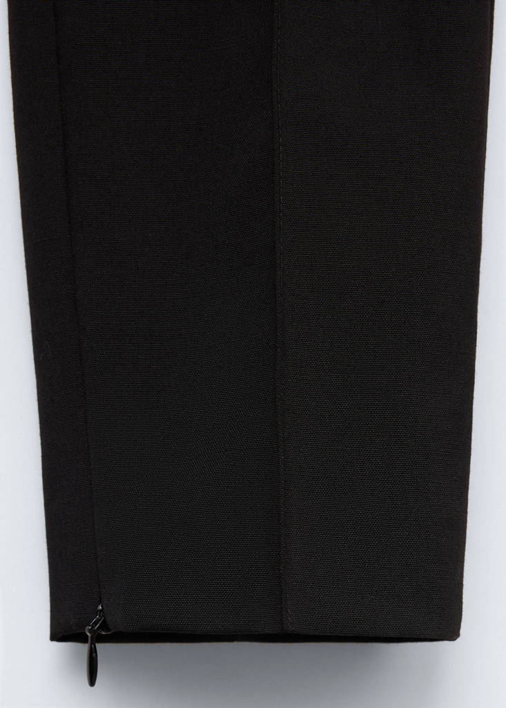 Wool trousers with slits at the hem - thumbnail 7