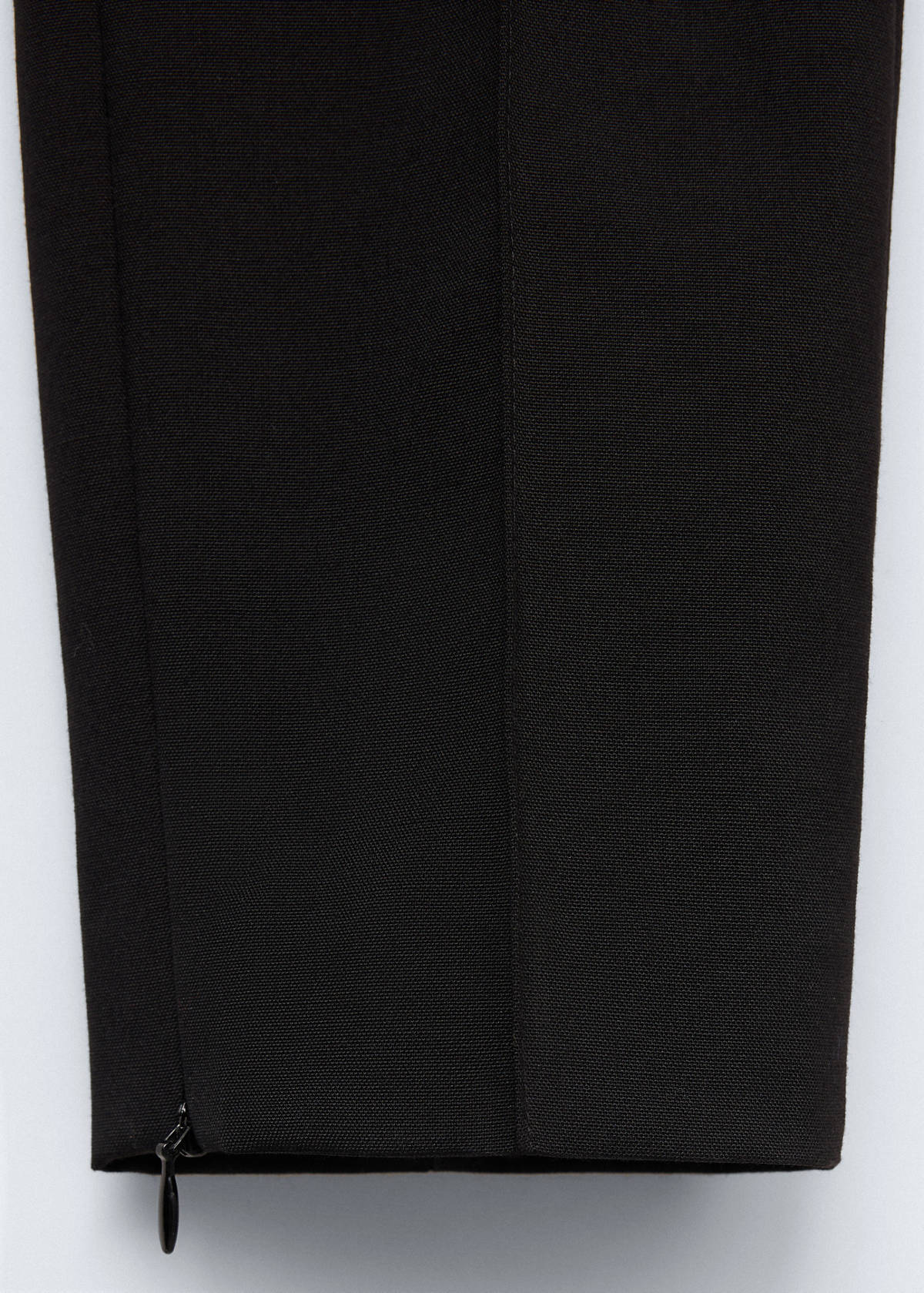 Wool trousers with slits at the hem — Black