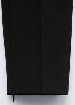 Wool trousers with slits at the hem — Black 7