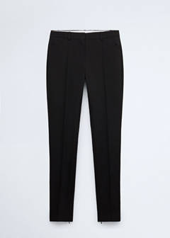 Wool trousers with slits at the hem — Black 5
