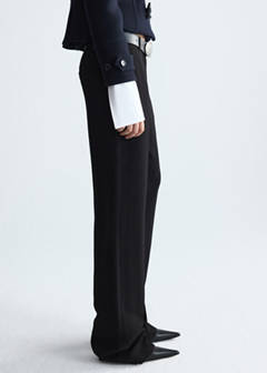 100% wool suit trousers — Black 1