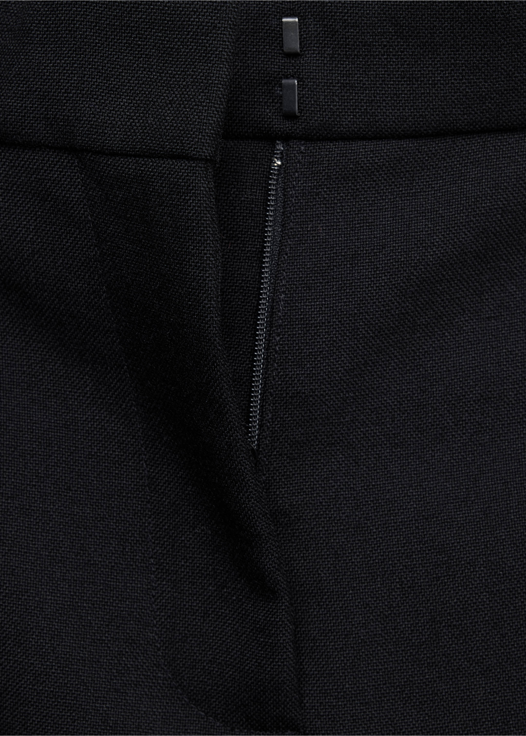 100% wool suit trousers - Details of the article 8, Black. Ref: 37016368-00.