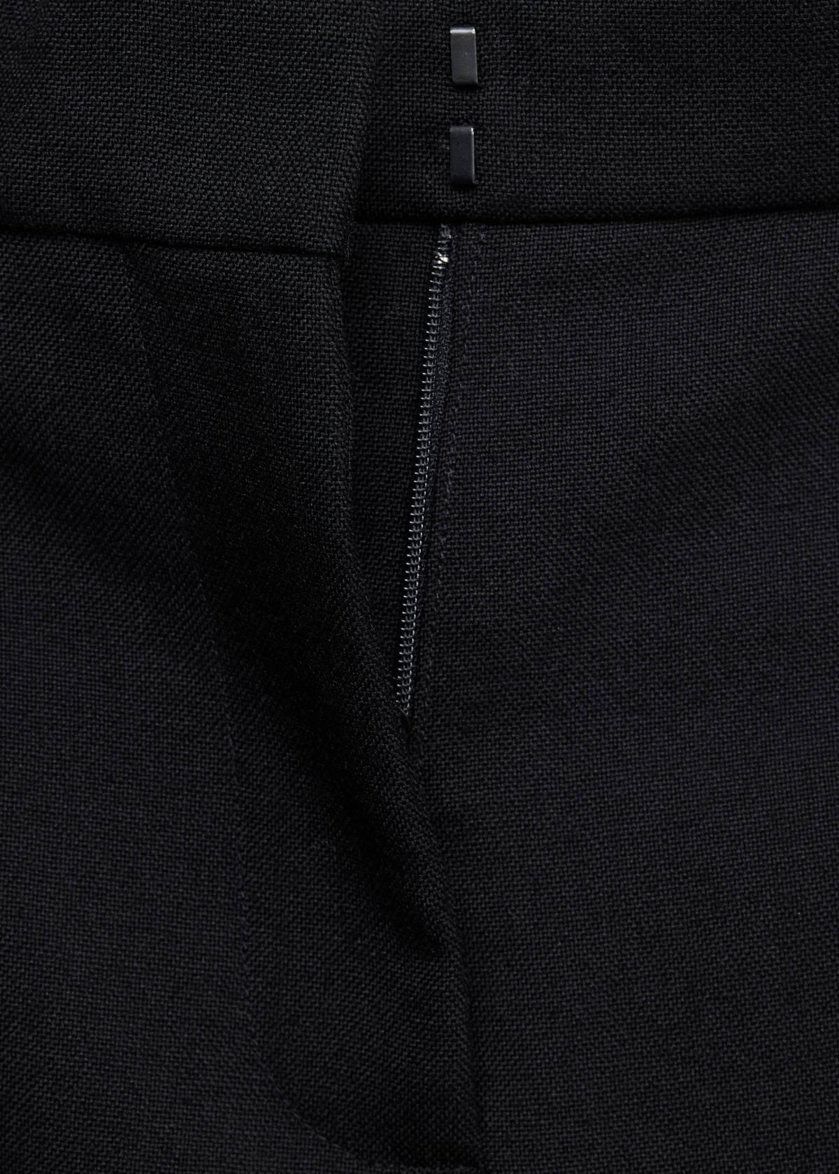 100% wool suit trousers — Black