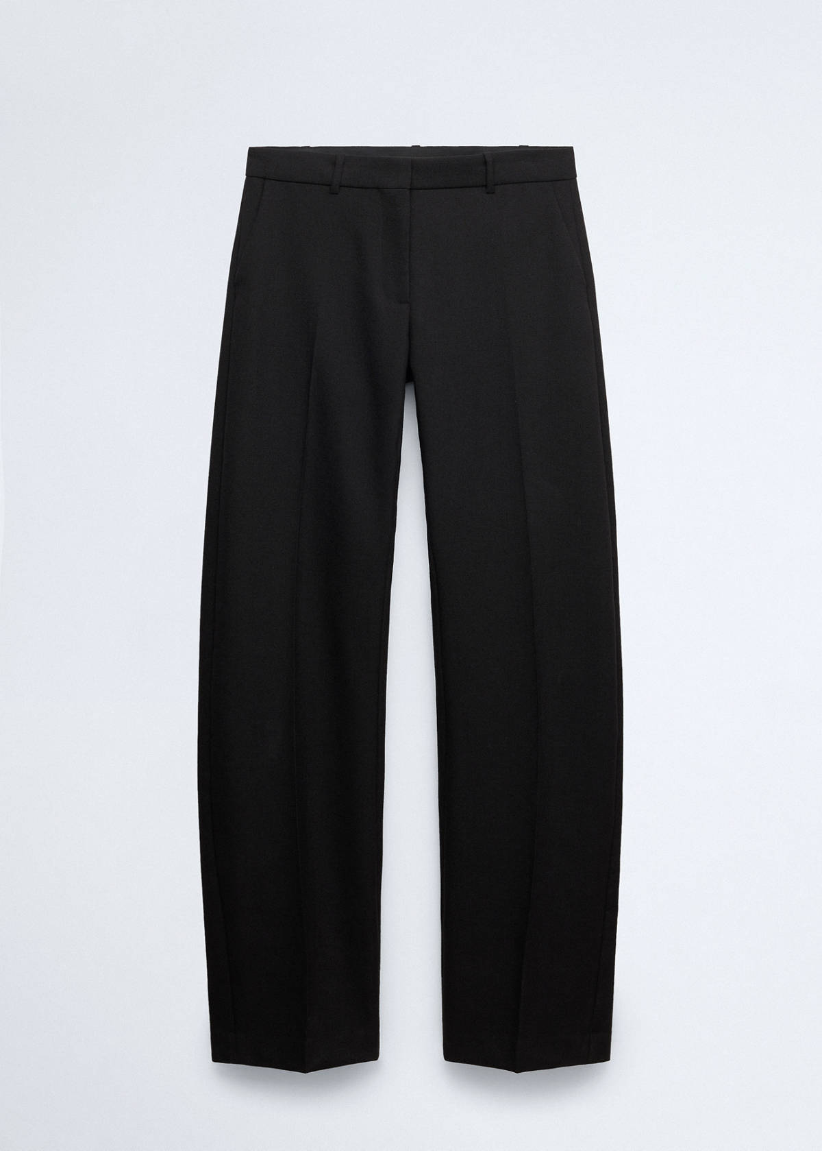 100% wool suit trousers — Black