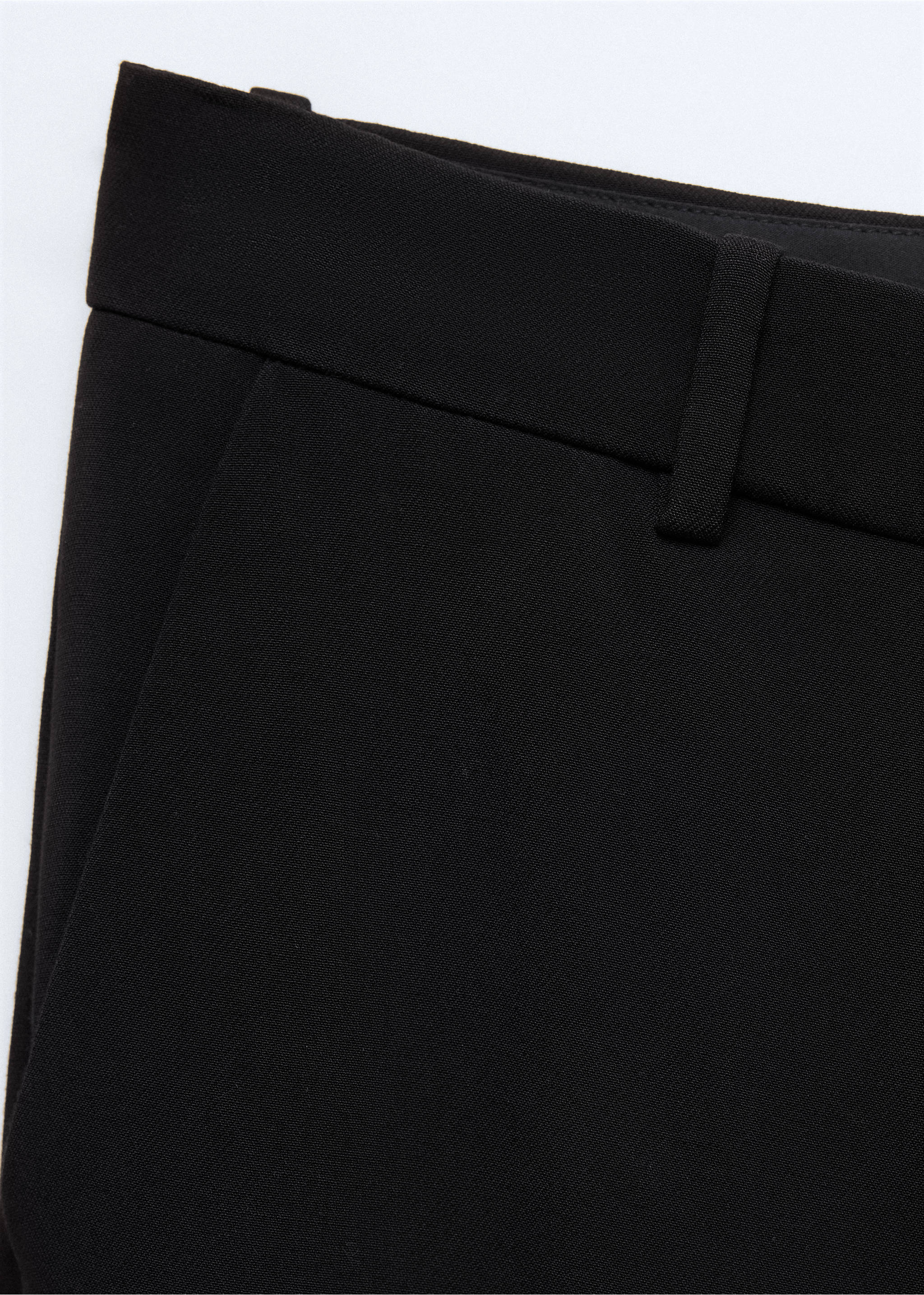 Straight suit trousers - Details of the article 8, Black. Ref: 37016369-00.