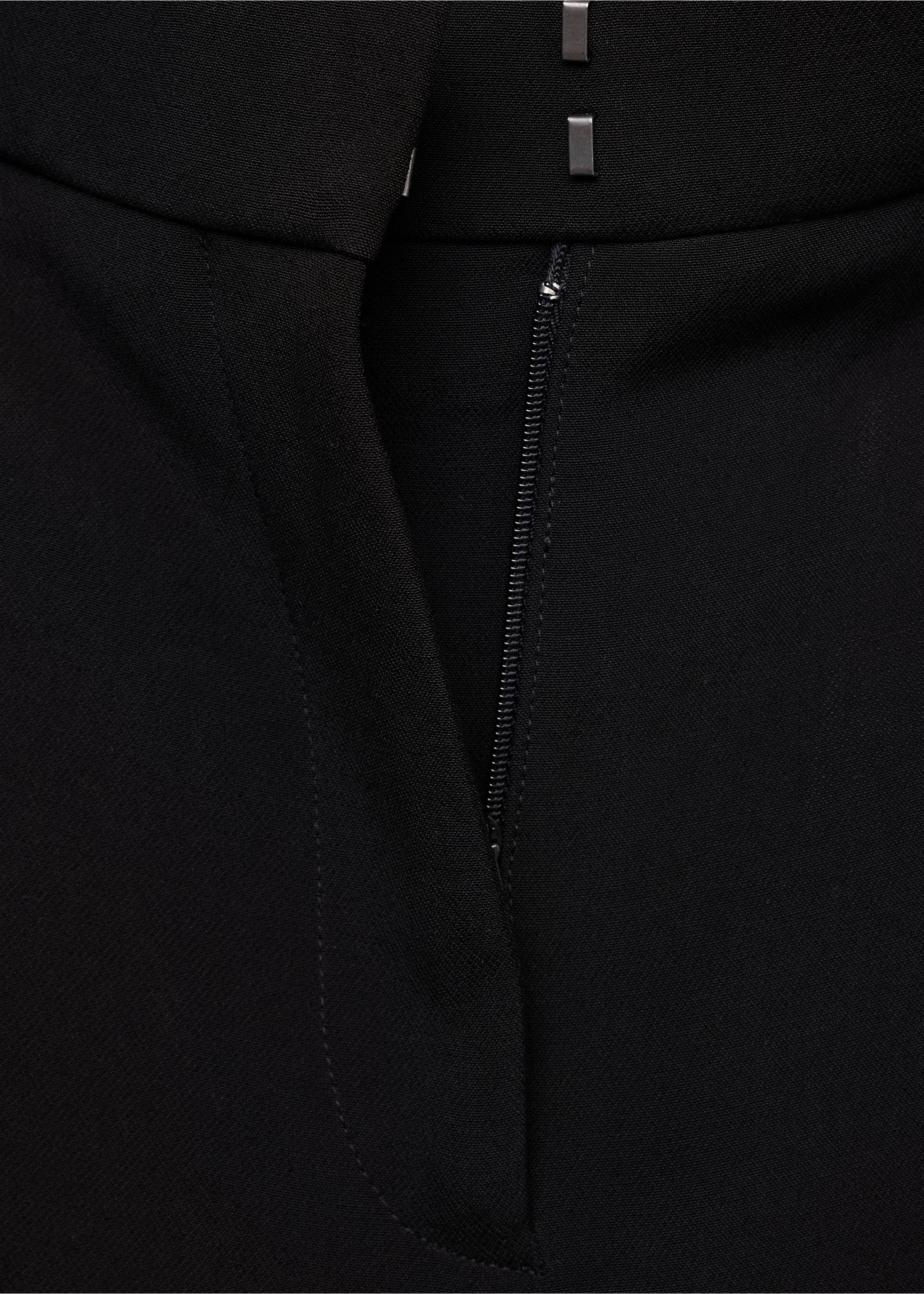 Straight suit trousers - Details of the article 0, Black. Ref: 37016369-00.