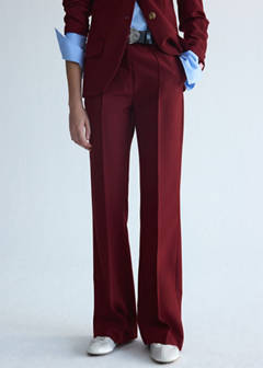 Wool suit trousers — Wine 1