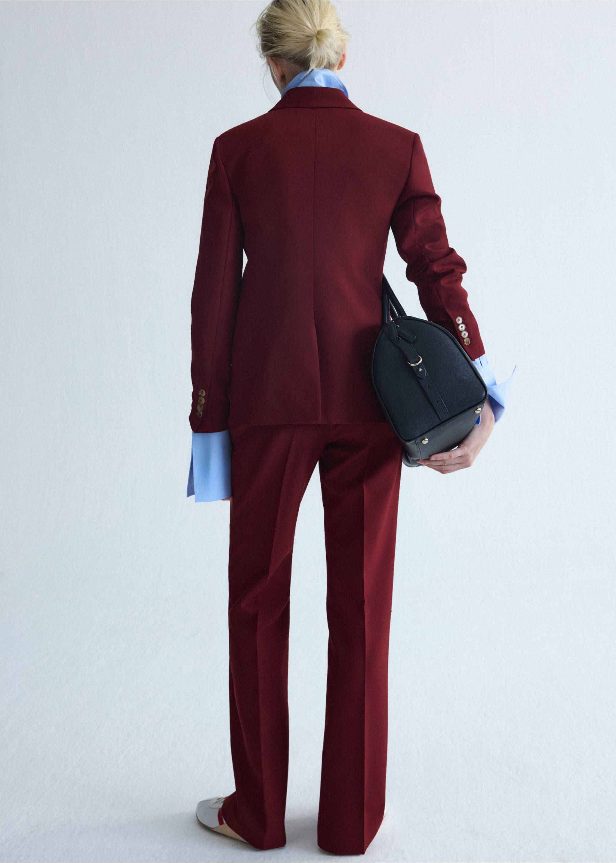 Pantalon misi - Verso de l’article, Lie de vin. Ref: 37016370-00.