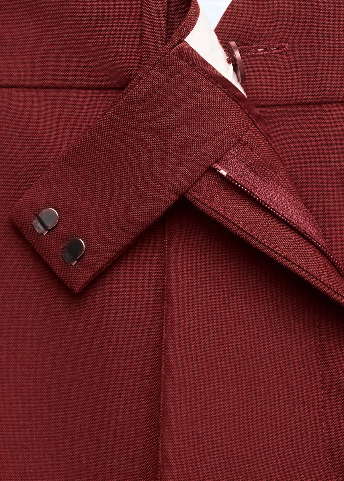 Wool suit trousers — Wine