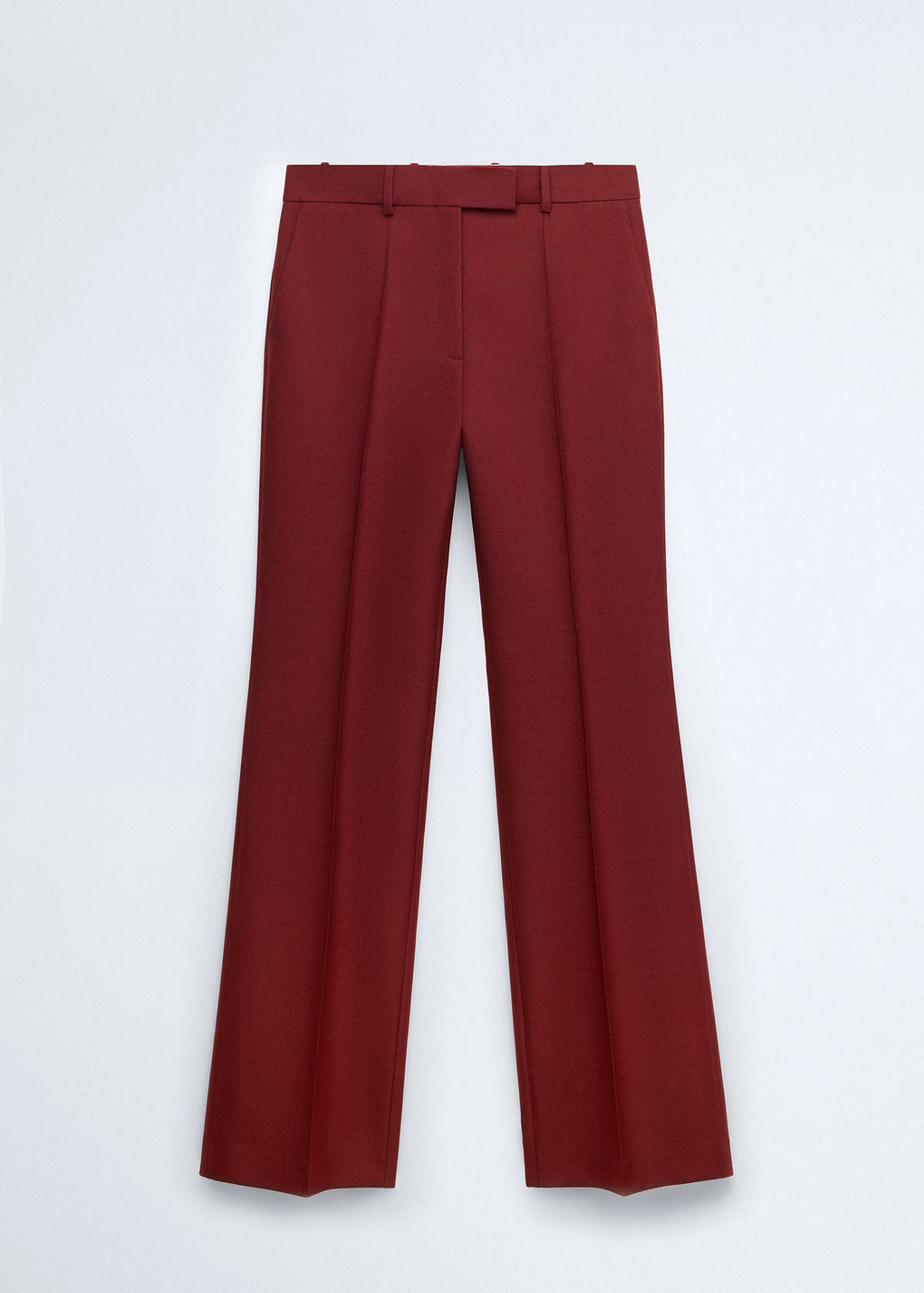 Wool suit trousers — Wine