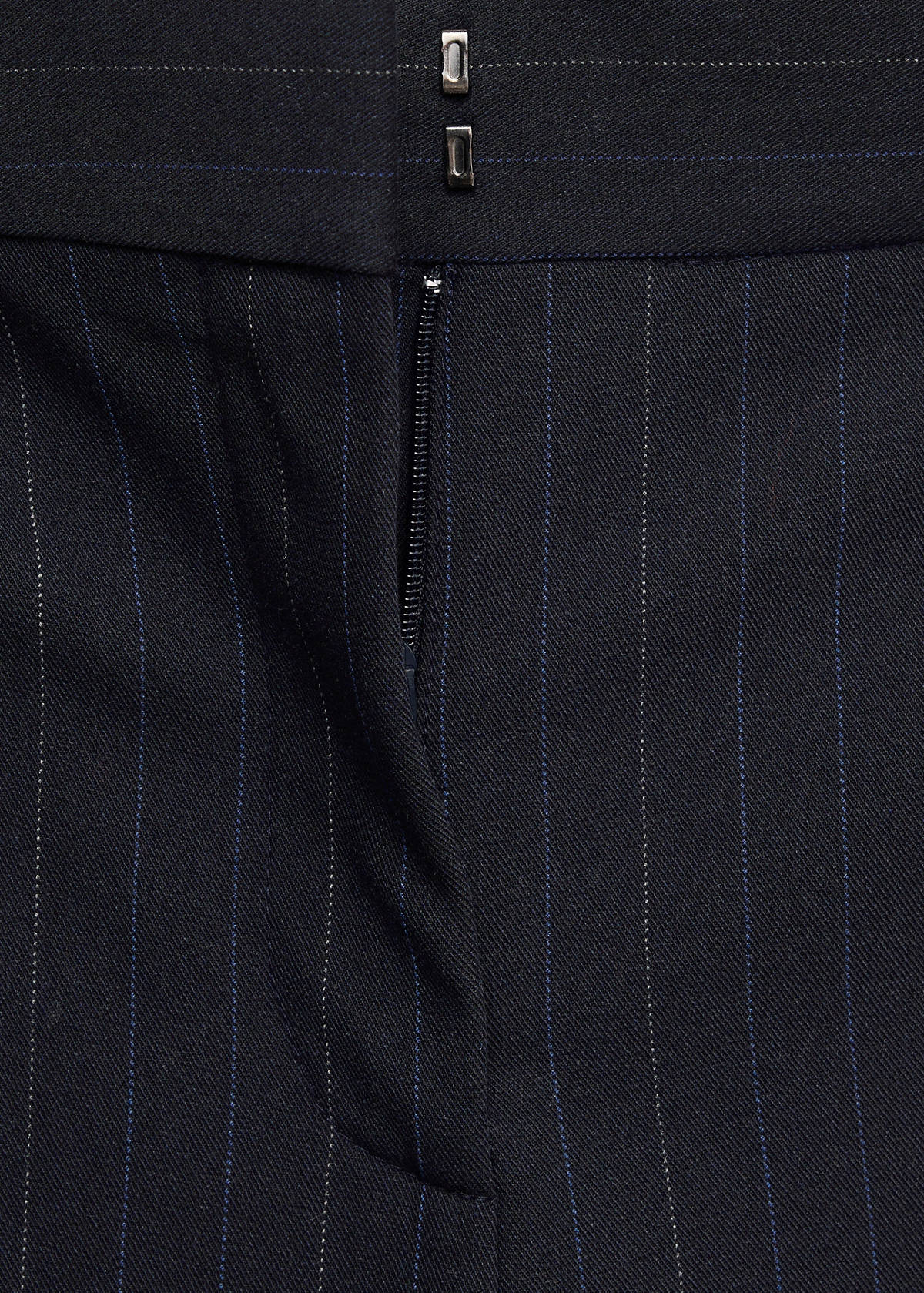 Pinstripe suit trousers — Navy