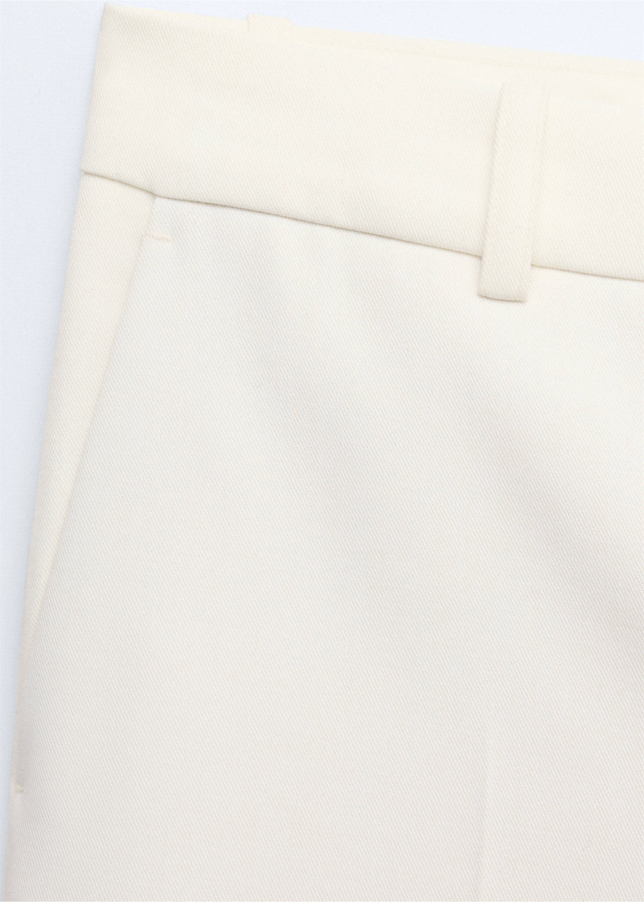 Low-rise cropped trousers - Details of the article 8, Ecru. Ref: 37016372-00.