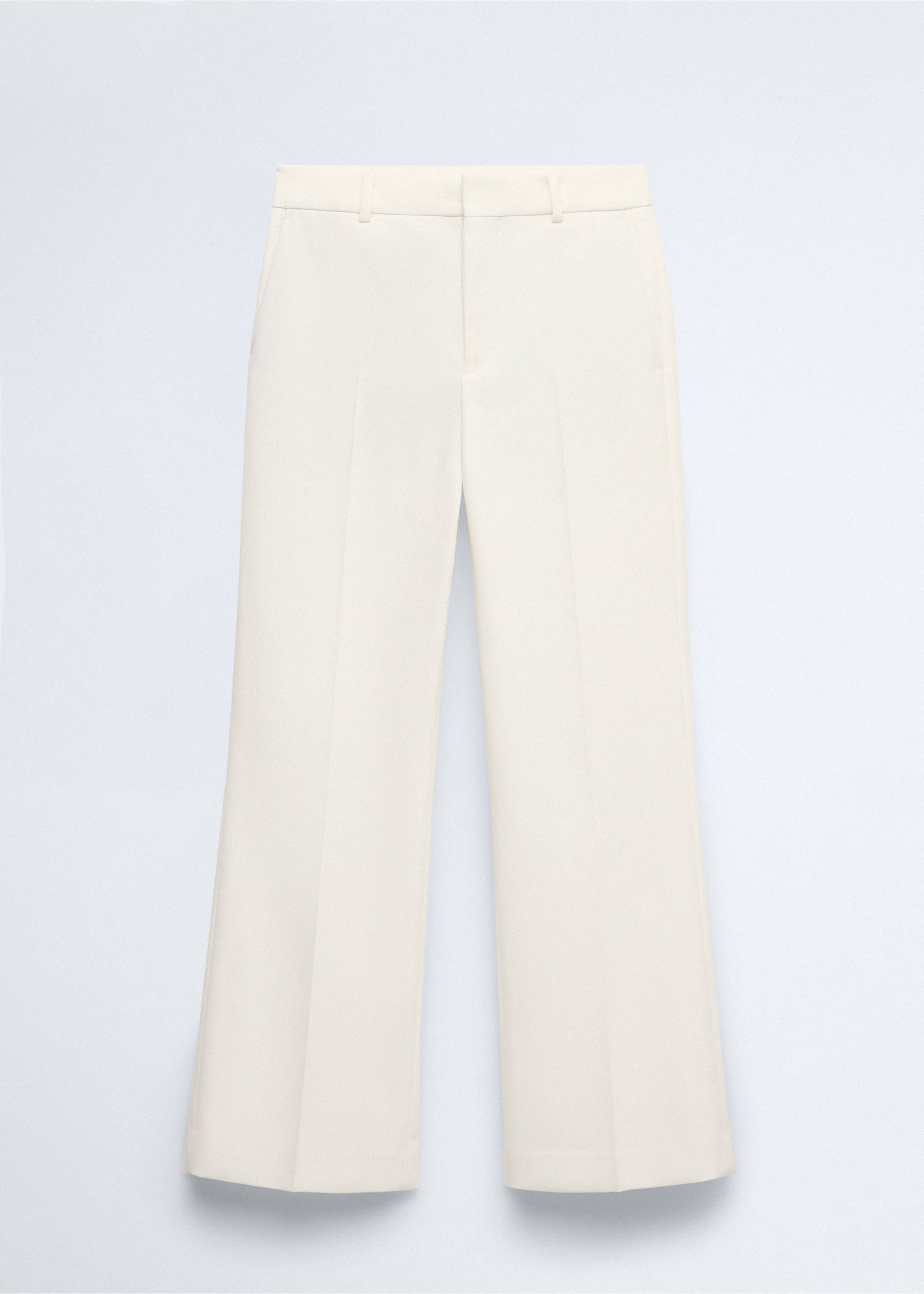 Low-rise cropped trousers - Article without model, Ecru. Ref: 37016372-00.