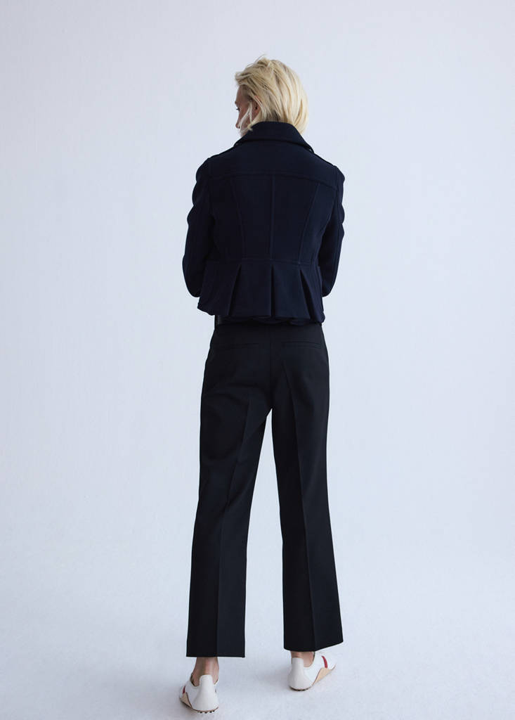 Low-rise cropped trousers — Black