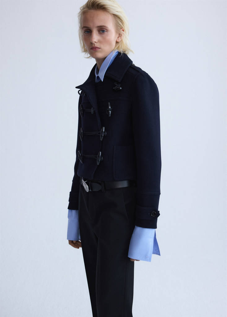 Low-rise cropped trousers — Black